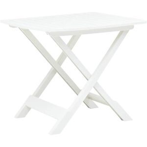 TABLE DE JARDIN  Table Pliable de Jardin Blanc 79x72x70 cm Plastique [255]