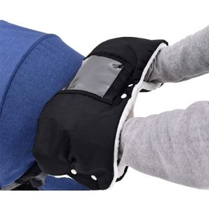 Bébé Poussette Gants Chaud en Peluche Protection Antigel Main Couvre Gant Manchon Coupe-vent Avec poche pour Téléphone Automne et Hiver en Plein Air 