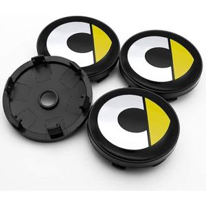 Auto 4 pièces 60mm,Cache-moyeux Alliage Couverture Centrale de Moyeu Badge emblème Capuchon de Moyeu pour Chevrolet Captiva Camaro Malibu Silverado Cruze