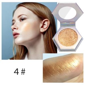 PALETTE DE MAQUILLAGE  Tapez 4-Palette De Maquillage Pour Le Visage, 5 Couleurs, Poudre Scintillante, Éclaircissante, Bronzante, Cos