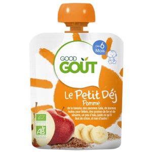 COMPOTE DESSERT FRUITÉ GOOD GOUT Le Petit Déj Pomme Bio - Dès 6 mois - 70 g