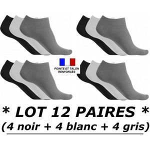 LOT 12 PAIRES DE CHAUSSETTES LOSANGE TAILLE 39 40 41 42 HOMME GARCON COTON  MAJORITAIRE  - Cdiscount Prêt-à-Porter