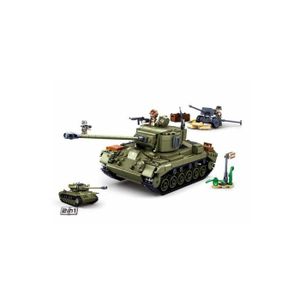 Technics Char Militaire Jouet, 716 Pièces Technique Tank Militaire WW2  Sherman M4 Tank, Char Jeu de Construction, Compatible avec Lego Technic