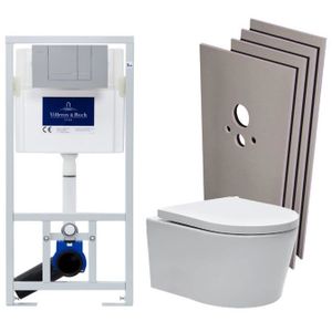 WC - TOILETTES Villeroy & Boch Pack WC bâti-support + Cuvette SAT