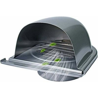 1PC Grille D'Aération En Acier Inoxydable Rond Avec Bouche Anti-insectes Et Lamelles, Grille De Ventilation(150mm)pour Mur Extérieur, Idéal Pour Salle De Bains, Climatiseurs, Cuisine