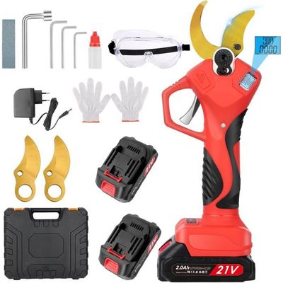 Sécateur Électrique Sans Fil Professionnel - Coupe Branches Jusqu'à 30mm, 2 Batteries 1200mAh, Lames SK7 - Pour Jardin Et Verger - 4