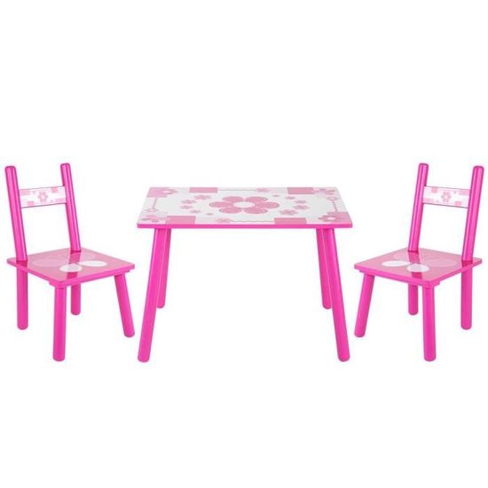 Ensemble de table et chaise en bois pour enfants étudiant en peinture