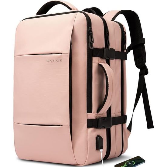 Sac à Dos Métallisé Imprimé Rose - Pour Ordinateur Portable Jusqu'à 17" - Toile Polyester 340g - Bretelles Réglables - Idéal école, Voyage, Sport - 9