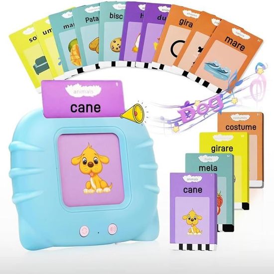 Felly Carte Flash Parlante Montessori Espagnol bébés de 3 4 5 6 Ans Jouets Cartes Educatif Enfants Mot Ami Jeu Plus de 1 2 Ans 112 Feuilles de 224 Mots Flashcards Cadeau Garcon Fille