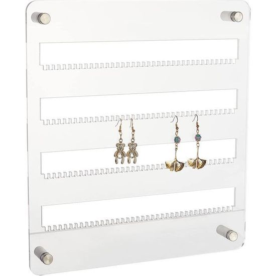 Support à Boucles D'oreilles En Acrylique – Présentoir à Bijoux Pour Vitrine Ou Maison