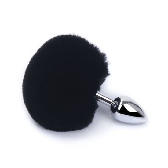 Plug Anal Queue De Lapin En Acier Inoxydable Avec Fourrure - Sextoy Unisexe, Neuf