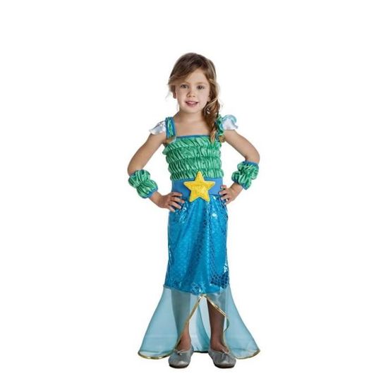 Déguisement Sirène Bleu 116cm - Costume fille pas cher 