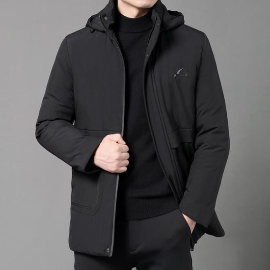 NAFING Doudoune Homme Chaud Doudoune Mi Saison Couleur Unie Doudounes
