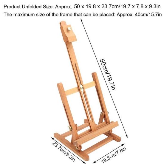 Dickly Chevalet De Table Portable En Bois – Chevalet De Peinture Et Dessin Léger, Réglable Pour Artistes, Étudiants Et Peintres, Planche à Croquis Idéale