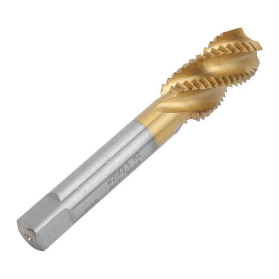 Taraud à Point Spirale 3/8-16 UNC 2B - Revêtu Nitrure, Acier Rapide HSS M2 - Pour Trous Traversants, Métaux, Plastiques Durs