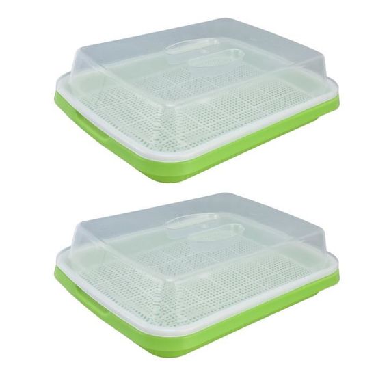 DasMorine Lot De 5 Plateaux De Germination De Graines Avec Couvercle