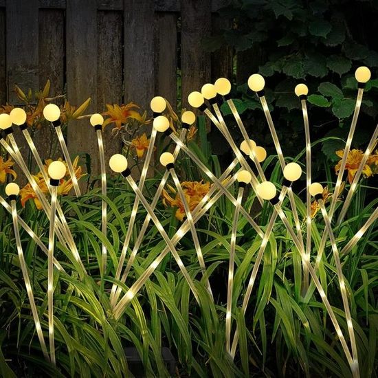 Newtic Lucioles Solaire Jardin, 4 Pièces Lampe Solaire Exterieur Jardin