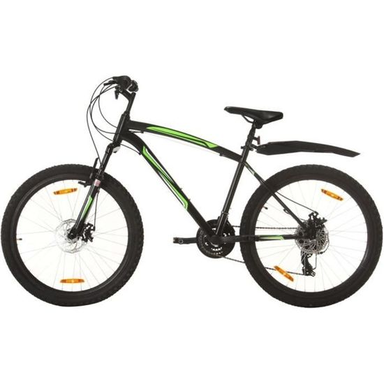 Vélo de montagne 21 vitesses Roues de 26 pouces 42 cm Noir