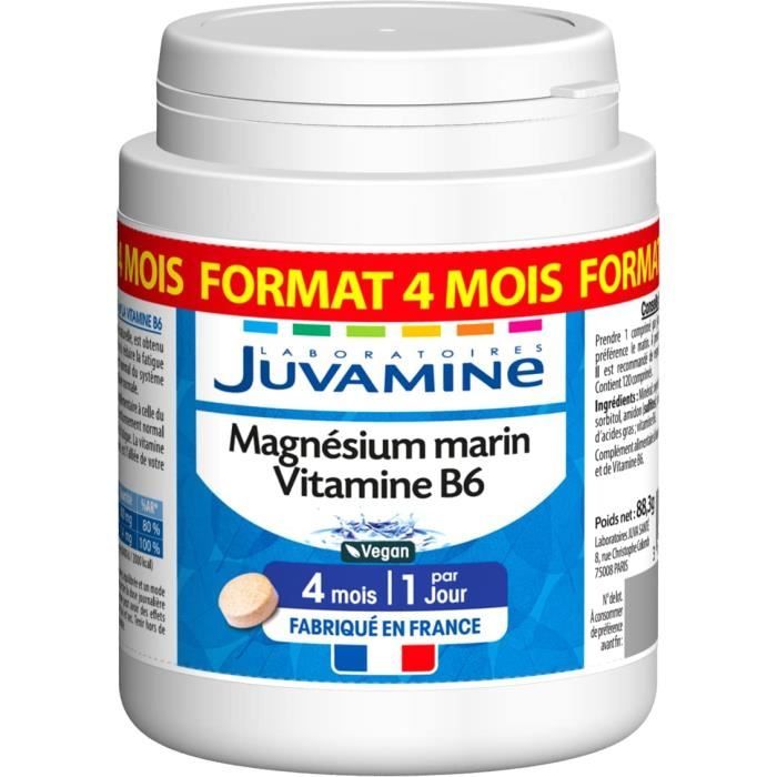 Equilibre Nerveux Magnésium Marin 300mg + Vitamine B6 MAXI FORMAT 120 Comprimés Cdiscount