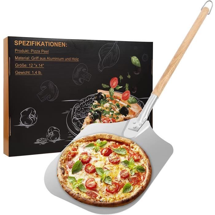 Pelle à Pizza Professionnelle Giemme 30 Cm - Manche Aluminium 60 Cm Pour Four électrique Et à Bois