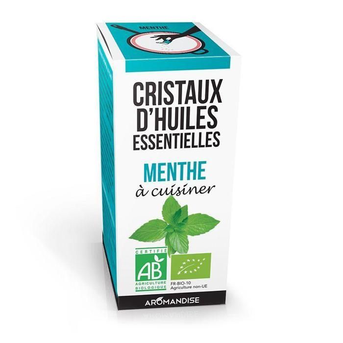 Cristaux d'huiles essentielles 10 g - Menthe.