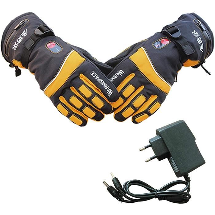 PROKTH Gants Chauffants avec Batterie pour Hommes et Femmes Gant Chauffant d'hiver pour Moto, Ski, Alpinisme, vélo, VTT, Camping, pê