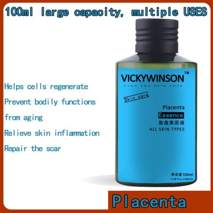 Placenta essence 100ml placenta sérum extrace essence crème hydratante anti-âge extrait d'algues pour éclaircir le placenta