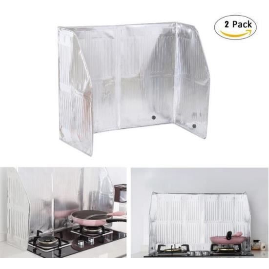 2PCS Plaque Anti-projection en Aluminium contre les Eclaboussures de Cuisson 120*50CM