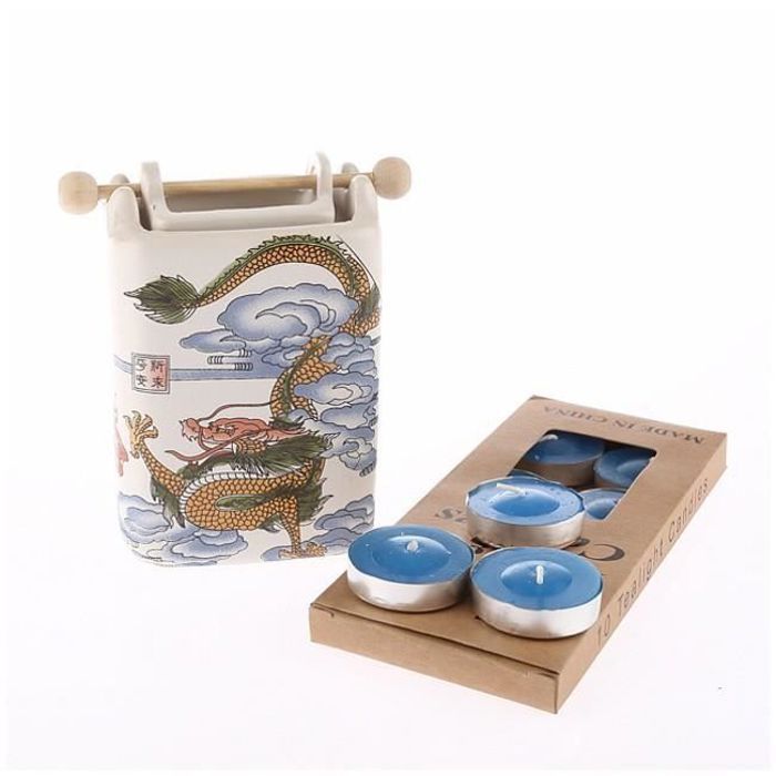 Brûle Parfums Céramique - Motif Chinois Dragon Céleste