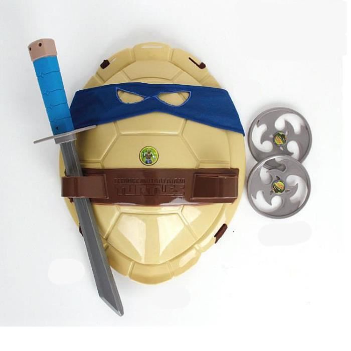 Anime film dessin animé Ninja jouets figurine tortues armure armes Leo Raph Mikey DonFigure Cosplay coquille accessoires pour enfant