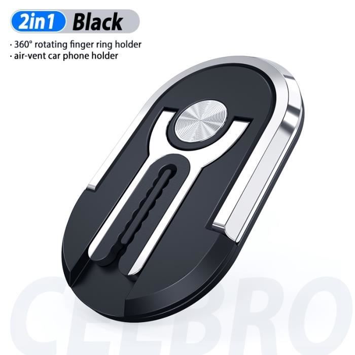 Mise à niveau bague pour téléphone support pour voiture support évent support de montage support Smartphone Auto pour - Type black