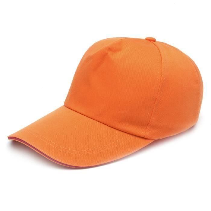 Casquette Casque de Protection Sécurité Chantier Anti-collision Respirant Baseball Type En Coton Modifié ABS orange L19010