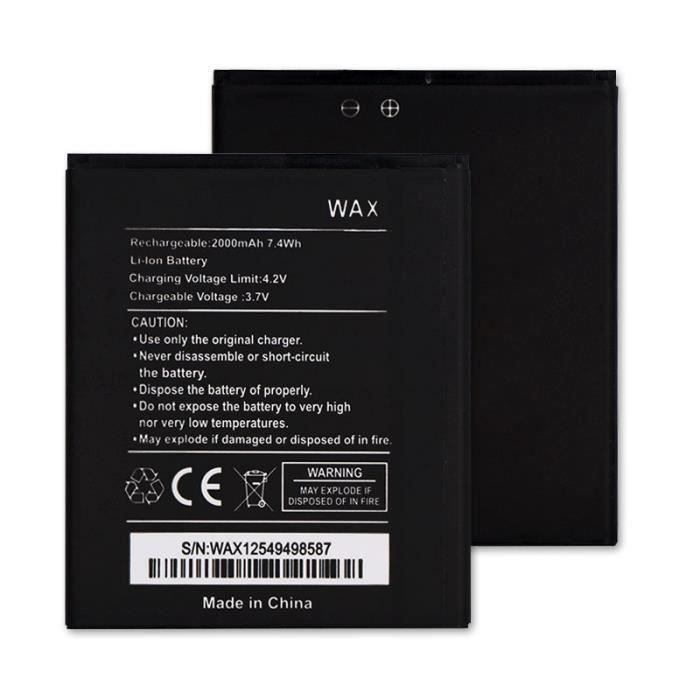 Mcdark 2000mAh Batterie Pour Wiko Wax Batterie de téléphone portable Batteries