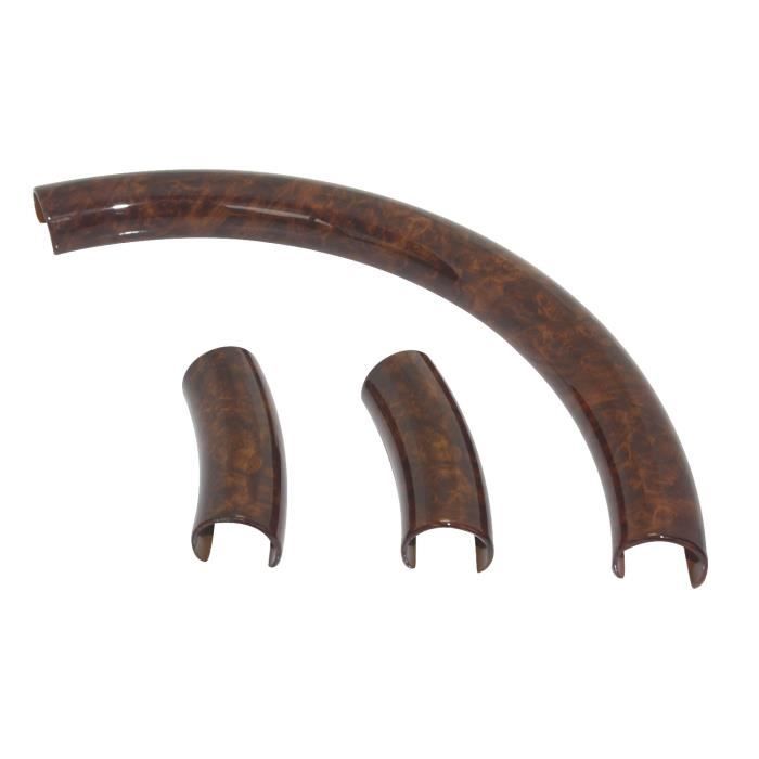 Couleur 03 bois brun Couverture de Volant en Bois Foncé, Décoration Universelle Pour Mercedes W210 W124 E W20