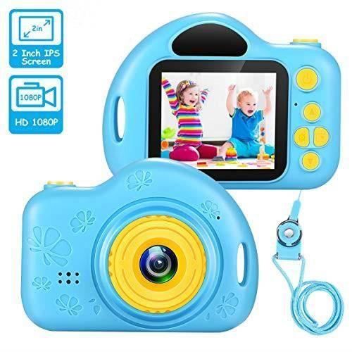 Appareil Photo Enfant,Caméra Enfant,Cadeaux 3-8 Ans Filles Joy-Fun Appareil Photo Enfants Appareil Photo Numerique Enfant--bleu
