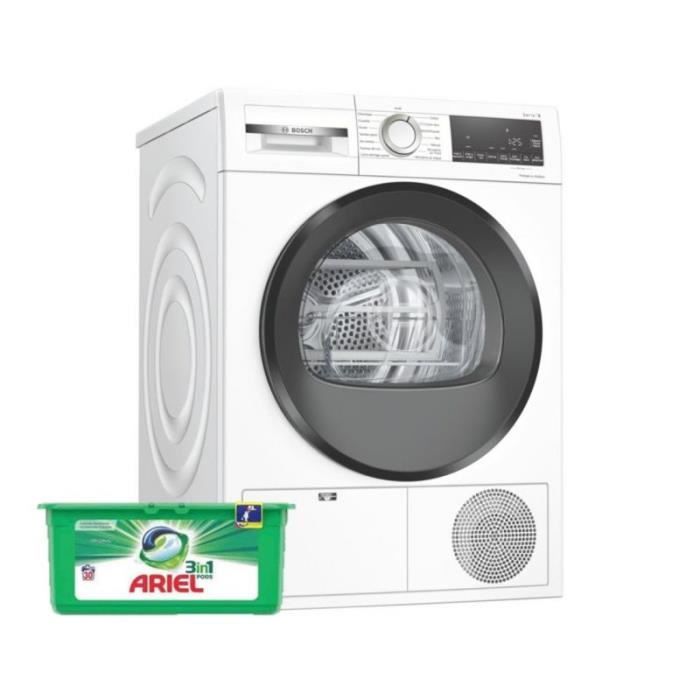 BOSCH Sèche Linge pompe à chaleur 9 kg 14 programmes Technologie AutoDry 63,4 Blanc