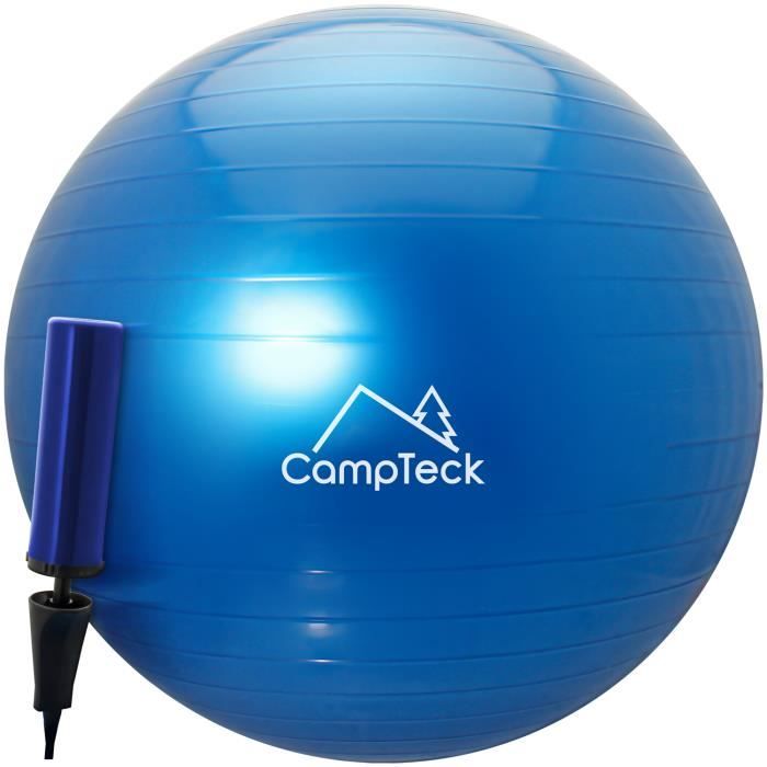 CampTeck U6764 Ballon Suisse de Gym 65cm Ballon d’exercice avec Pompe a Main pour Fitness, Salle de Gym Yoga Pilâtes - Bleu