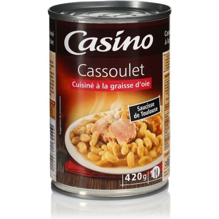 Cassoulet cuisiné à la graisse d'oie - 420g