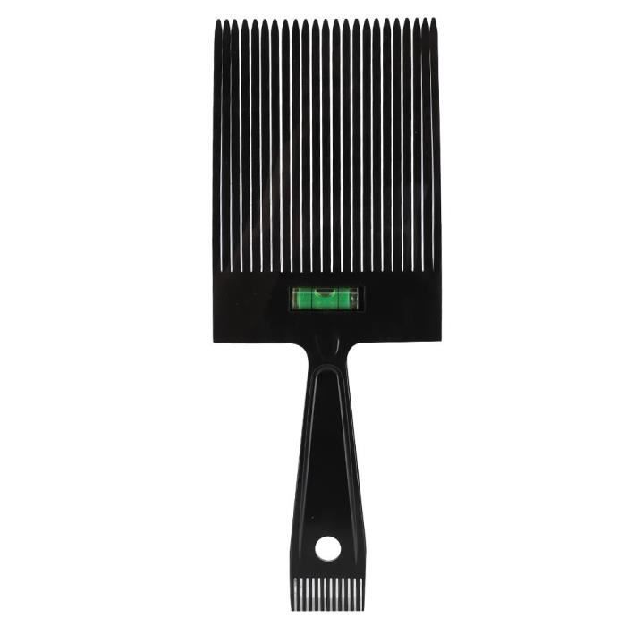 Brosse manuelle Guide de coupe plat Peigne Coupe-cheveux Peigne Barber Shop Outil de coiffure (noir)