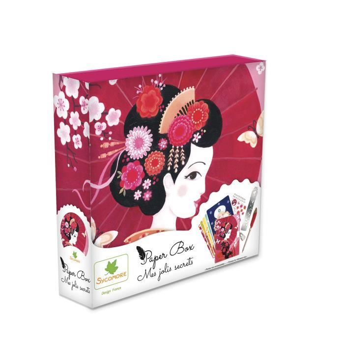 SYCOMORE - Paper Box - Kit de papeterie pour enfants - Mes jolies secrets - Princesses - Petit Modèle - Dès 7 ans