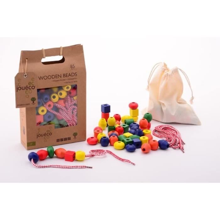 Perles en bois - enfants - perles à enfiler