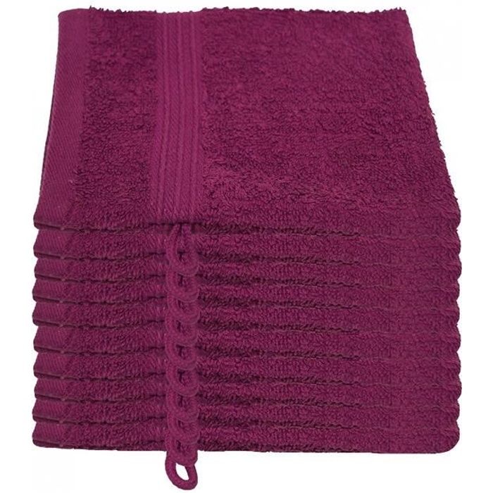 Julie Julsen Lot de 10 gants de toilette doux et absorbants 17 couleurs disponibles 15 x 21 cm 500 g-m² Certification Öko-Tex ,