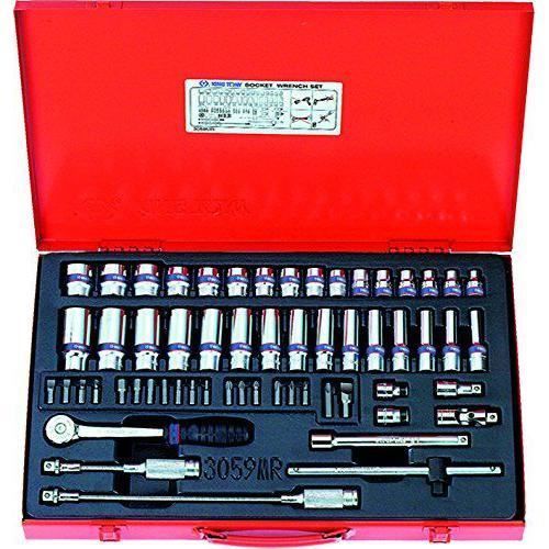 KING TONY 3059MR Coffret de Douilles Métriques et Accessoires, Set de 59, 3/8`