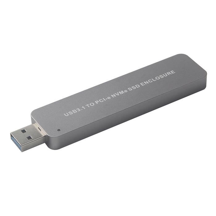 Adaptateur M.2 NVME vers USB 3.0 Carte adaptateur NGFF PCIE SSD pour disque dur portable Boîtier pour disque dur Plug &-4_Regisi
