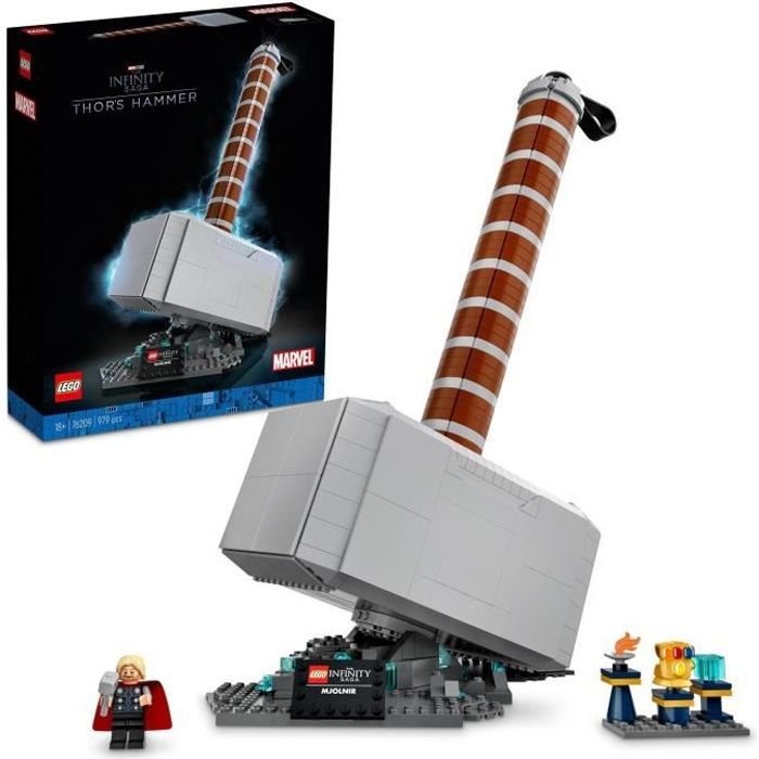 LEGO® 76209 Marvel Le Marteau De Thor​, Maquette à Construire, Avengers de la Saga Infinity, Figurine Thor et le Gant de l'Infini