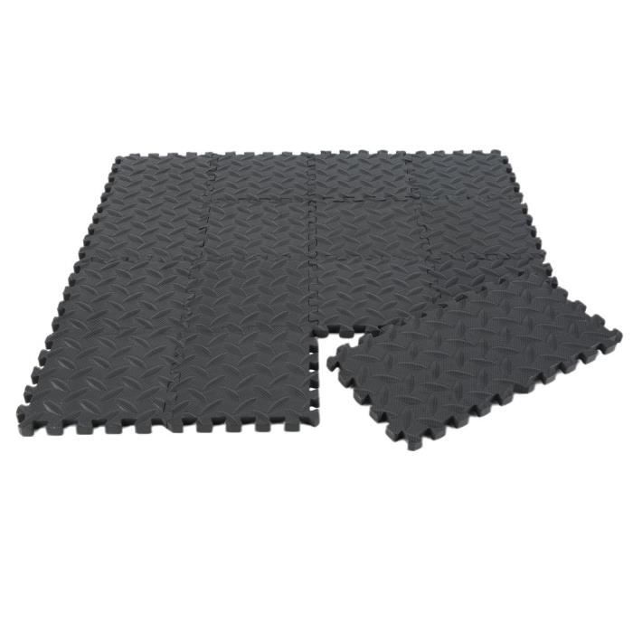 36pcs Tapis de protection de sol – Matelas puzzle pour matériel fitness, gym, musculation – 15cm*15cm