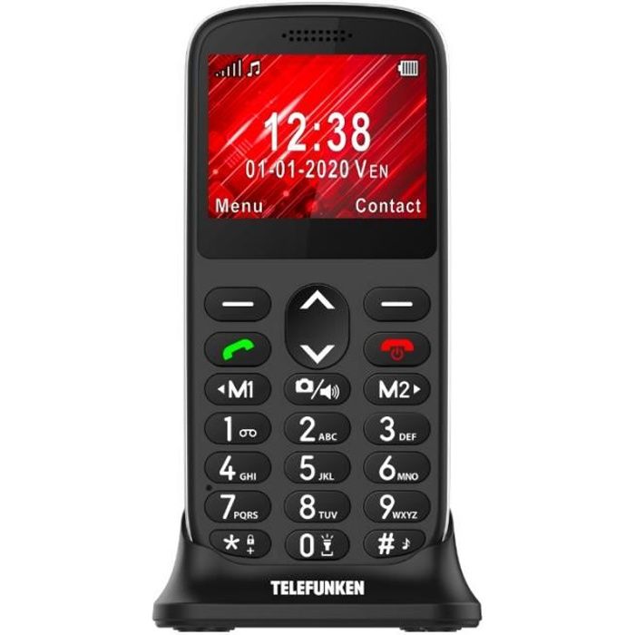 Téléphone Portable sénior Telefunken S420 noir