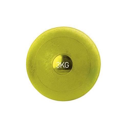 Medecine ball souple 3 kg-COLORIS JAUNE