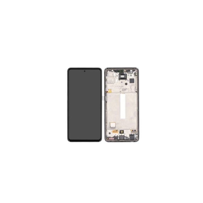 Ecran LCD et Vitre Tactile OLED Noir avec Châssis pour Samsung Galaxy A52s 5G A528 (Original Size)