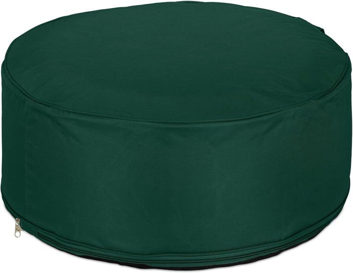 Tabouret Gonflable Floqué - Portable, Pour Intérieur/Extérieur, Camping, Jardin - 62x62x31 Cm (Café)